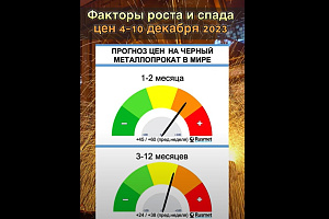 Факторы роста и спада цен на чёрный прокат 4-10 декабря